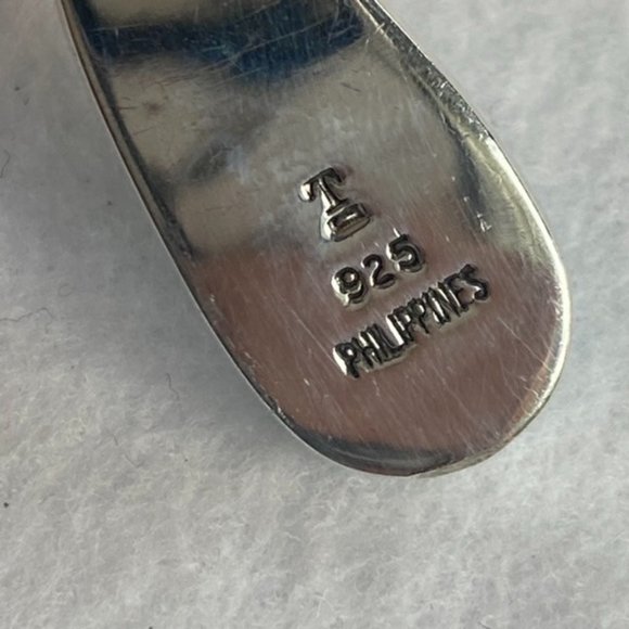 Sterling Silver Inlay Turquoise Teardrop Pendant n - Picture 8 of 14